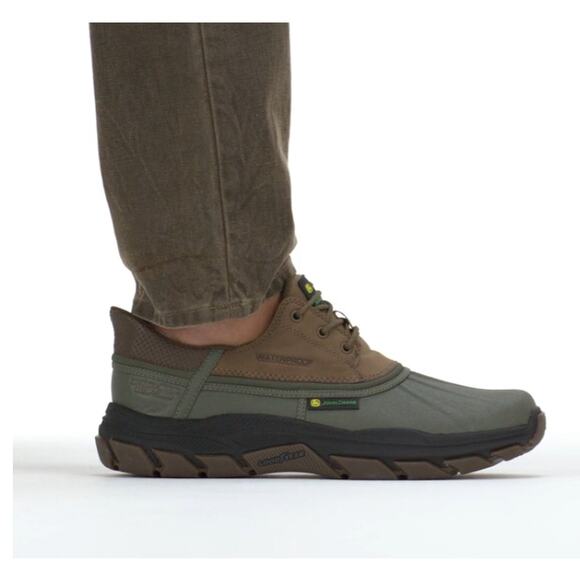 Skechers Men's 12 Olive Slip-ins John Deere WP Respected Tanzier Shoes OS37-14 - Picture 1 of 12